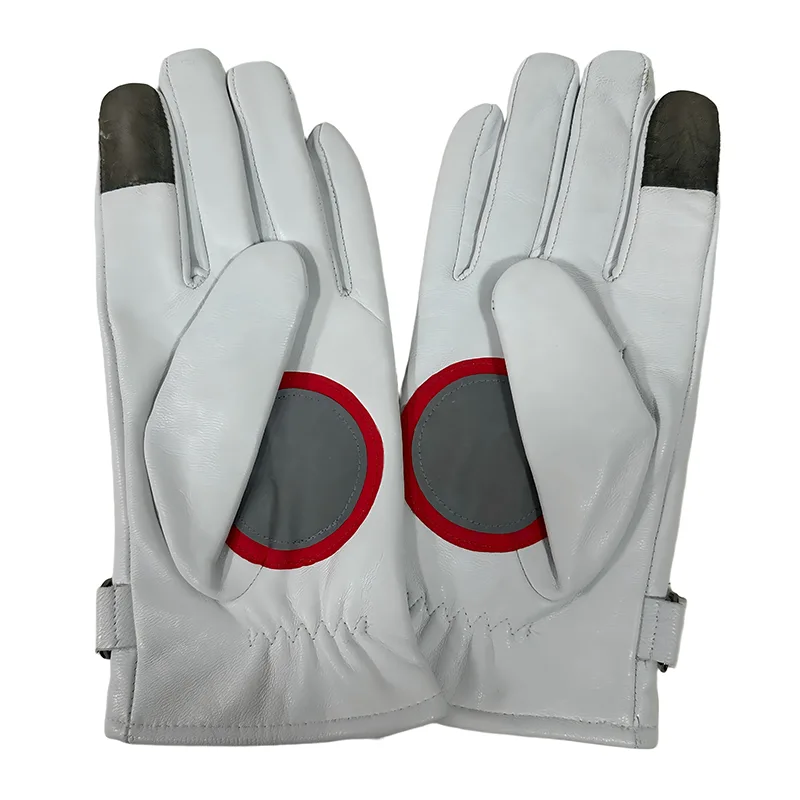 White Reflective Traffic Gloves